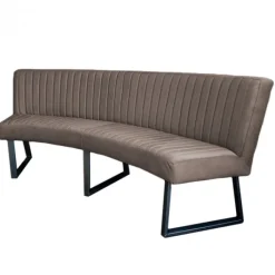 Outlet HomingXL Eetkamerbank - Hengelo - stof Element grijsbruin 05 - geschikt voor ovale tafel 200 cm