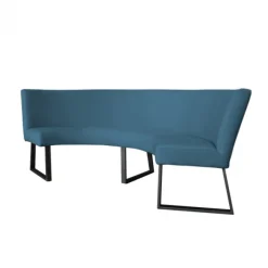Best HomingXL Eetkamerbank - Rotterdam - stof Element petrol 14 - geschikt voor tafel 130 cm