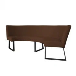 HomingXL Eetkamerbank - Rotterdam - stof Element donkerbruin 25 - geschikt voor tafel 150 cm