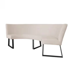 Discount HomingXL Eetkamerbank - Rotterdam - stof Element zand 17 - geschikt voor tafel 130 cm