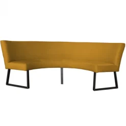 Online HomingXL Eetkamerbank - Rotterdam - stof Element goud 08 - geschikt voor tafel 130 cm
