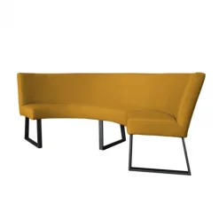 Online HomingXL Eetkamerbank - Rotterdam - stof Element goud 08 - geschikt voor tafel 130 cm