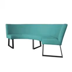 Clearance HomingXL Eetkamerbank - Rotterdam - stof Element turquoise 15 - geschikt voor tafel 150 cm