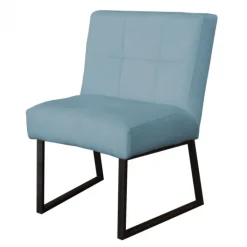 Discount HomingXL Eetkamerstoel - Amsterdam - geschikt voor ronde tafel - stof Element lichtblauw 16