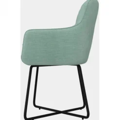 Bo Lundgren Eetkamerstoel - Arne - stof Bjorn grof geweven mint