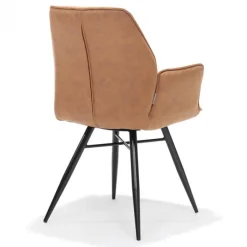 New Bo Lundgren Eetkamerstoel - Clark - lederlook Soft cognac