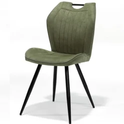 Bo Lundgren Eetkamerstoel - Cobra - lederlook Soft groen