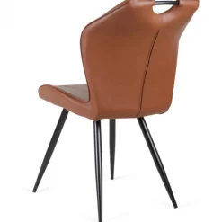 Bo Lundgren Eetkamerstoel - Cobra - leer Vintage cognac