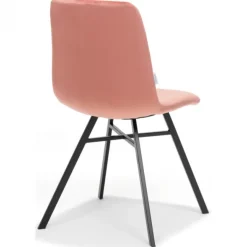 Outlet Bo Lundgren Eetkamerstoel - Dex - stof Velours roze