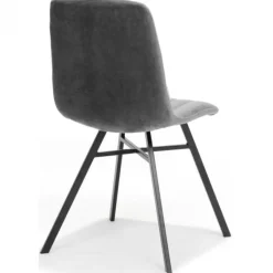 New Bo Lundgren Eetkamerstoel - Dex - stof Velours grijs