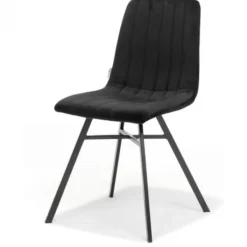 Online Bo Lundgren Eetkamerstoel - Dex - stof Velours zwart