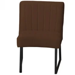 Online HomingXL Eetkamerstoel - Hengelo - geschikt voor ronde tafel - stof Element donkerbruin 25