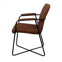 Bo Lundgren Eetkamerstoel - Henry - leer Vintage cognac