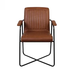 Bo Lundgren Eetkamerstoel - Henry - leer Vintage cognac