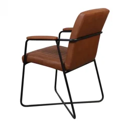 Bo Lundgren Eetkamerstoel - Henry - leer Vintage cognac