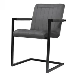 Hot HomingXL Eetkamerstoel - Lara met leuning - stof Element donkergrijs 22