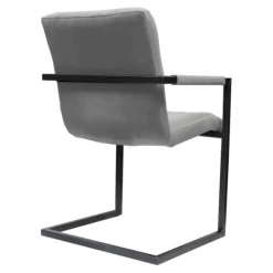 Sale HomingXL Eetkamerstoel - Lara met leuning - stof Element cementgrijs 23