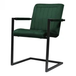 Hot HomingXL Eetkamerstoel - Lara met leuning - stof Element groen 12