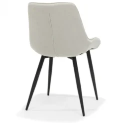 Online Bo Lundgren Eetkamerstoel - Loena - stof Teddy Wit