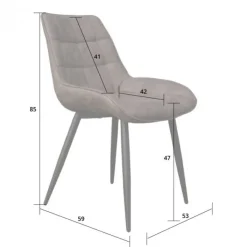 Online Bo Lundgren Eetkamerstoel - Loena - stof Adore Groen