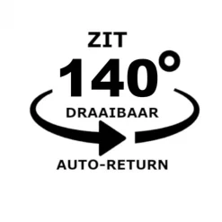 Best Bo Lundgren Eetkamerstoel - Neil - met draaivoet - lederlook Toronto antraciet