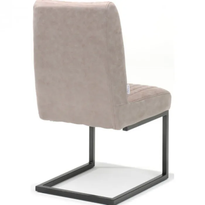 Online Bo Lundgren Eetkamerstoel - Sanne - Lederlook Soft Pebble