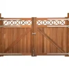 Sale Elephant Dubbele poort hardhout bankirai Belmonte set met trellis en 2 palen en steunpiket (300 x 180 cm)