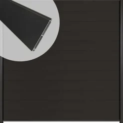 New Elephant Schutting Aluminium Mix & Match antraciet/aluminium (180 x 180 cm)