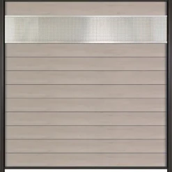 Best Elephant Schutting composiet Mix & Match bicolorgrijs/ aluminium rooster (180 x 180 cm)