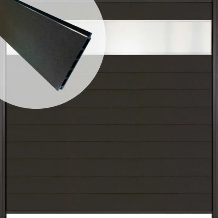 Online Elephant Schutting composiet Mix & Match antraciet/ aluminium massief (180 x 180 cm)