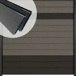 Outlet Elephant Schutting composiet Mix & Match antraciet/ rock grey (180 x 180 cm)