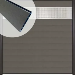 Best Elephant Schutting composiet Mix & Match rockgrey/aluminium rooster (180 x 180 cm)