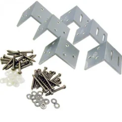 Hot Elephant Schutting set composiet Forte bruin met blank aluminium kader (7,54 meter)