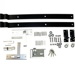 Clearance Elephant Tuindeur composiet Basic bruin met aluminium-bruin frame incl. hang en sluitwerk (90 x 180 cm)