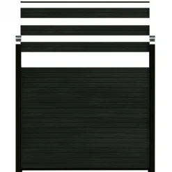 Discount Elephant Zelfbouw schutting composiet Modular Rhombus Zwart met alu accessoires (180 x 180 cm)