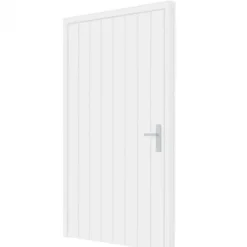 Discount TrendHout Enkele plaatdeur XL met kozijn - linksdraaiend - wit - 1200 x 2115 mm incl. beslag