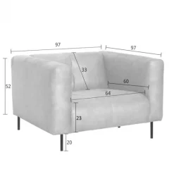 Outlet HomingXL Fauteuil - Almada - leer Bull bruin 15