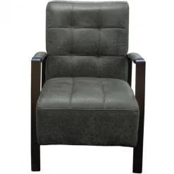 Hot HomingXL Fauteuil - Elba - lederlook Missouri antraciet 09
