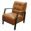 Clearance HomingXL Fauteuil - Elba - lederlook Missouri cognac 03