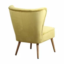 Discount HomingXL Fauteuil - Eva - stof Velours okergeel