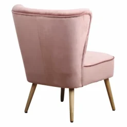 Discount HomingXL Fauteuil - Eva - stof Velours roze
