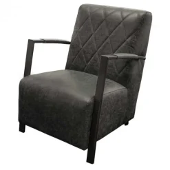 Online HomingXL Fauteuil - Isabella - lederlook Missouri antraciet 09