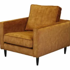 Outlet Bo Lundgren Fauteuil - Linje - velours Adore cognac 28