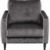 Clearance Bo Lundgren Fauteuil - Rör - velours Adore antraciet 67
