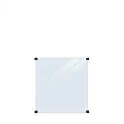 Best Plus Danmark Glasplaat - Gehard glas 6 mm helder glas tbv ronde palen (90 x 91 cm)