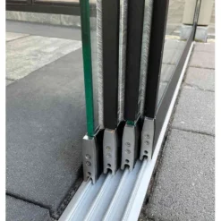 Online TrendHout Glazen schuifwand - Rechts schuivend - H 2270 mm x B max. 3405 mm - RAL 9016 verkeerswit