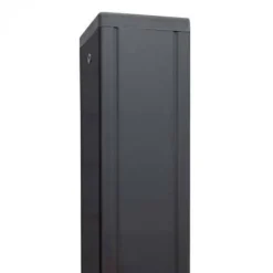 Clearance Elephant Hekpaal aluminium antraciet met kap en cypresse kern (6,8 x 6,8 x 135 cm)