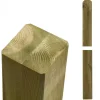 Clearance Plus Danmark Hekpaal vuren 9 x 9 cm groen geimpregneerd met ongepunte en afgeronde kant geschaafd