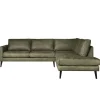 Hot HomingXL Hoekbank - Aster - rechts - stof lederlook Dalton groen 14
