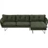 Bo Lundgren Hoekbank - Kuddar - rechts - velours Adore groen 156
